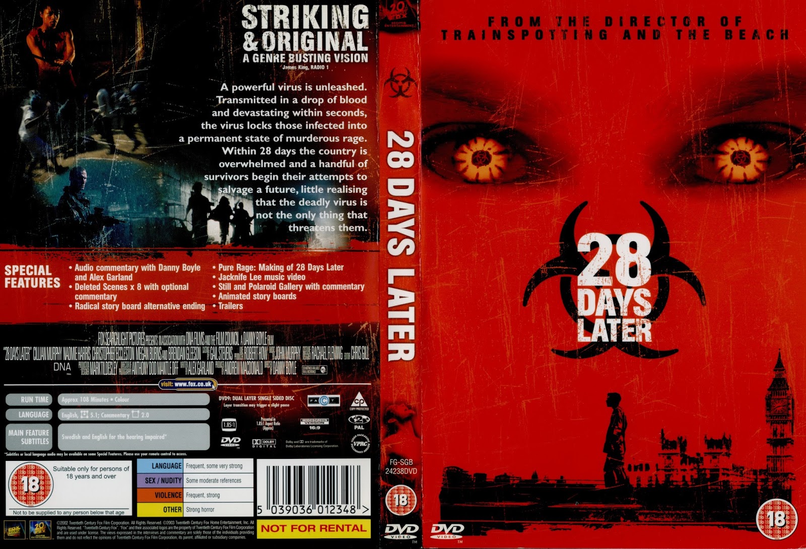DVD and VHS Covers: 28 Days Later DVD Cover